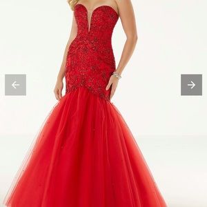 Mermaid Gown Red Prom Dress | Mori Lee